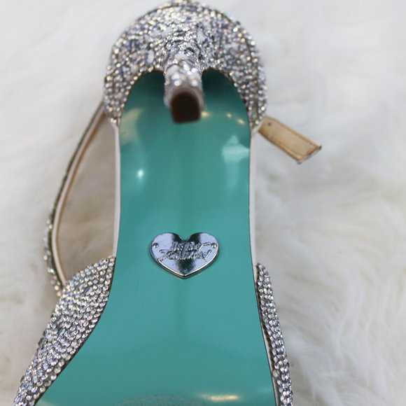 Betsey Johnson Sparkling Size 8 BLING-TASTIC 4" Heels - Picture 4 of 8